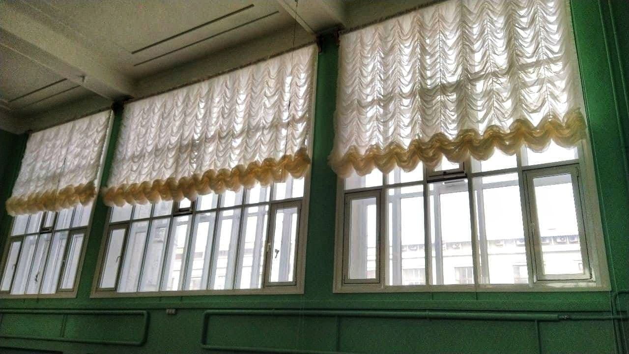 Французские шторы из вуали Ленинской библиотеки