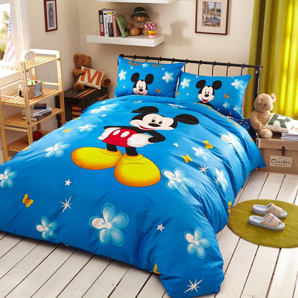 Детское цветное постельное бельё Микки Маус